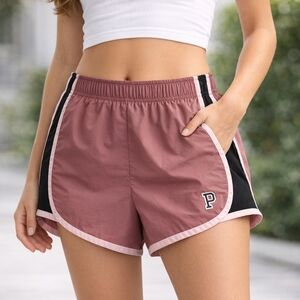 PINK Victoria's Secret Dusty Rose Athletic Shorts with Black Panels